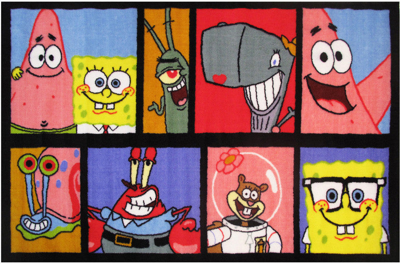 Fun Rugs Sb-14 3958 Spongebob Collection Spongebob Comic Multi-color - 39 X 58 In.