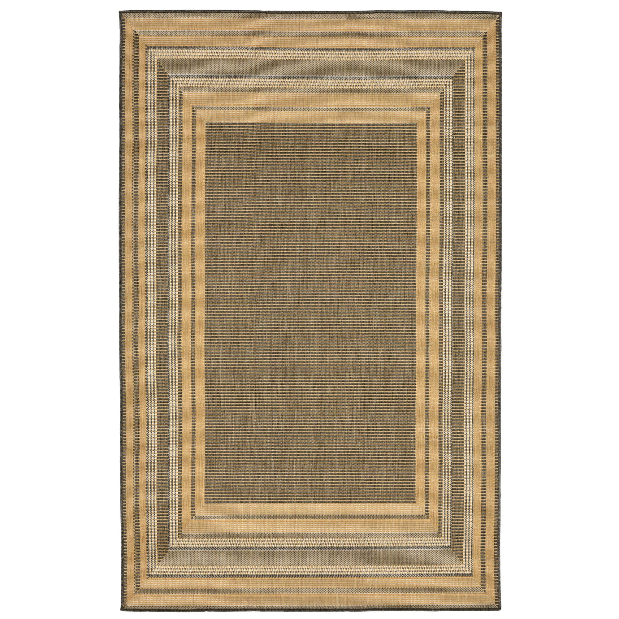 Trans-ocean Imports Ter45276182 Liora Manne Terrace Etched Bdr Indoor/outdoor Rug Grey 39"x59"