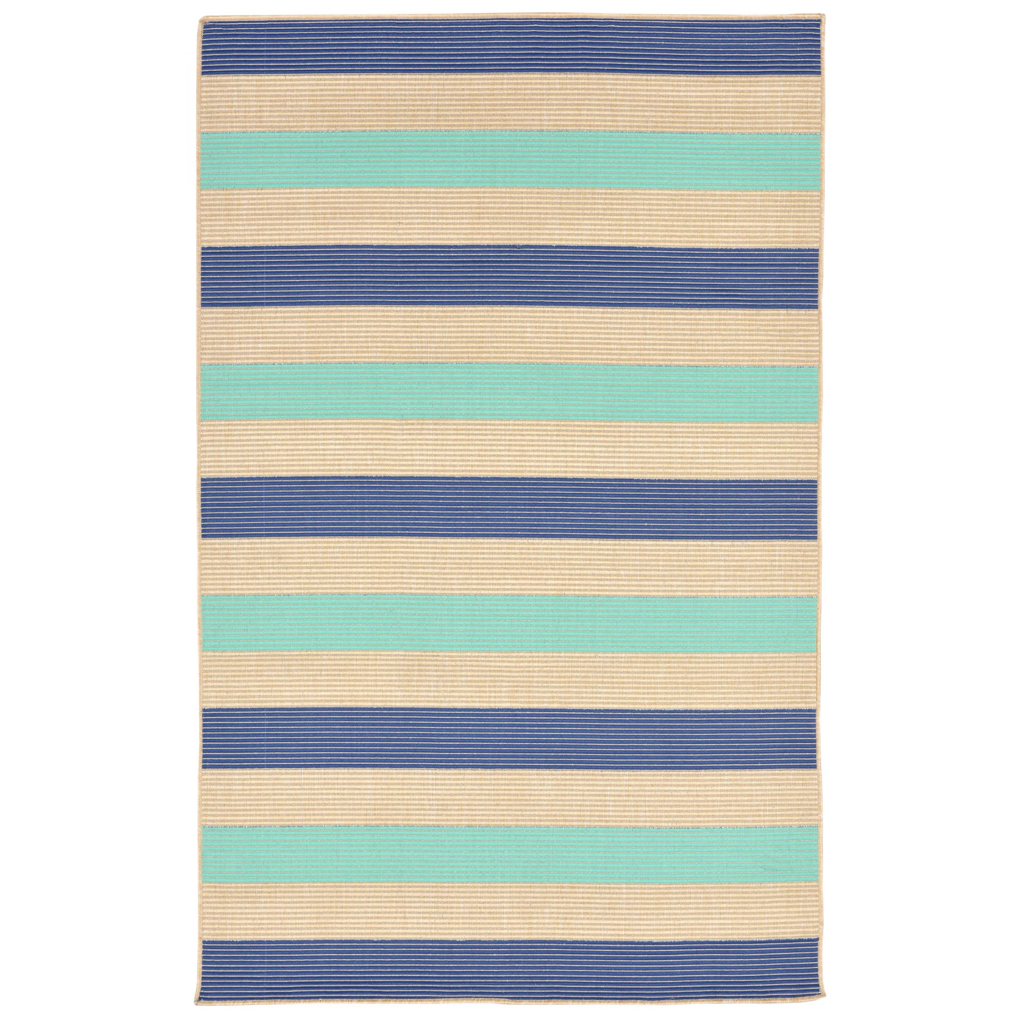 Trans-ocean Imports Ter45276233 Liora Manne Terrace Multi Stripe Indoor/outdoor Rug Blue 39"x59"