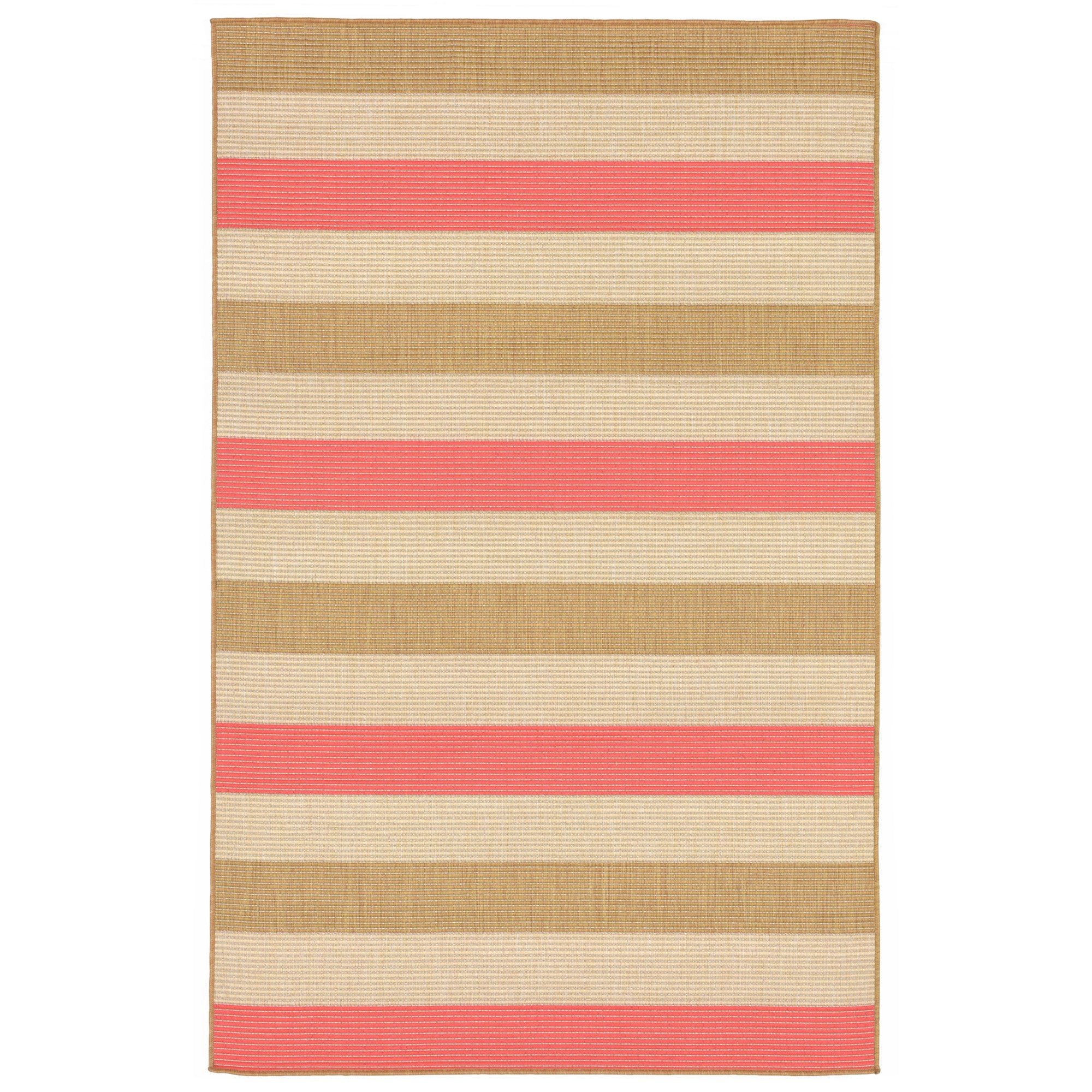 Trans-ocean Imports Ter45276274 Liora Manne Terrace Multi Stripe Indoor/outdoor Rug Orange 39"x59"