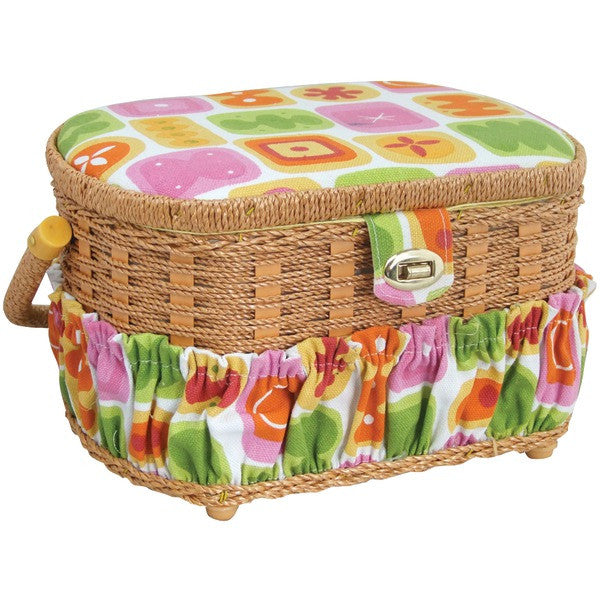 Michley Lil’ Sew & Sew Fs-095 Sewing Basket With 41-piece Sewing Kit