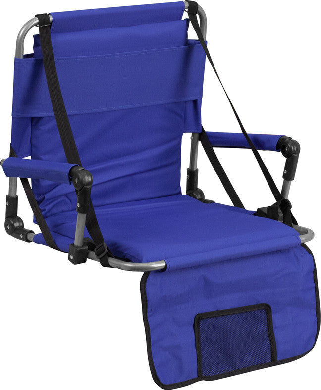 Flash Furniture Ty2710-bl-gg Folding Stadium Chair In Blue