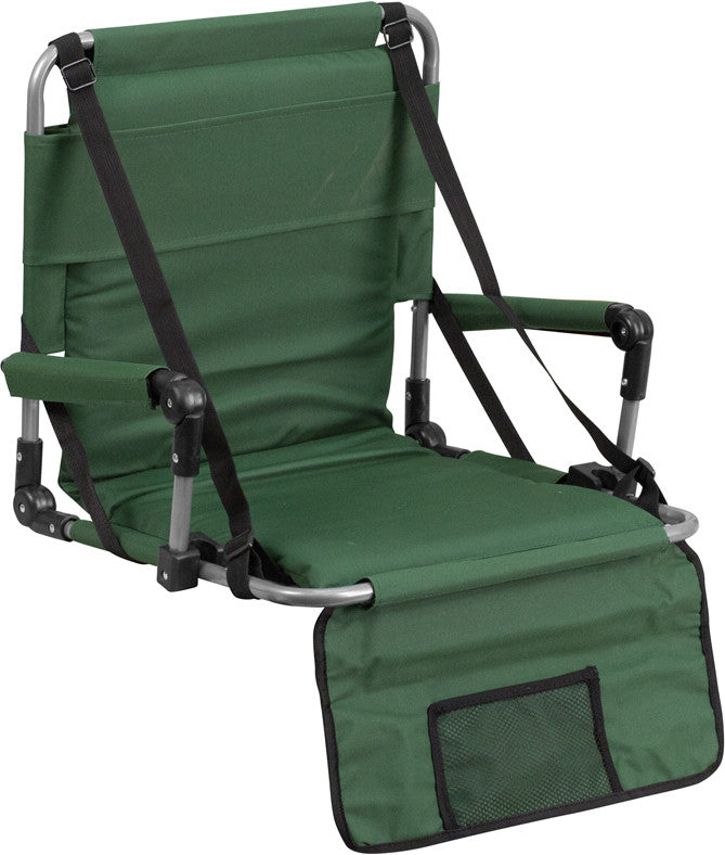Flash Furniture Ty2710-gn-gg Folding Stadium Chair In Green