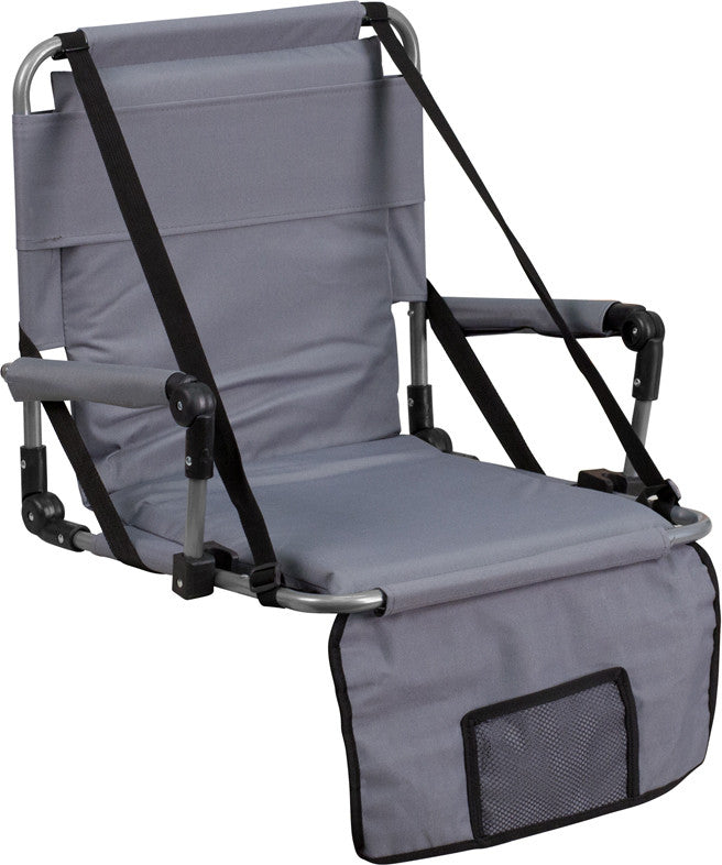 Flash Furniture Ty2710-gy-gg Folding Stadium Chair In Gray