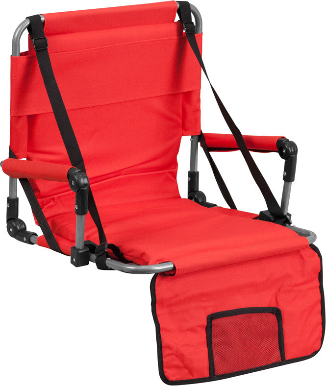 Flash Furniture Ty2710-red-gg Folding Stadium Chair In Red