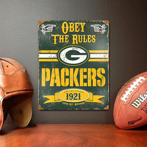 The Party Animal, Inc. Vsgb Green Bay Packers Embossed Metal Sign
