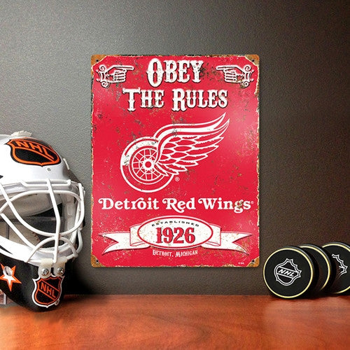 The Party Animal, Inc. Vsred Detroit Red Wings Embossed Metal Sign