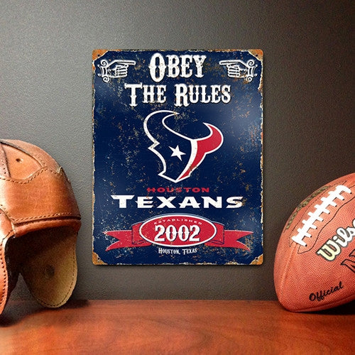 The Party Animal, Inc. Vstx Houston Texans Embossed Metal Sign