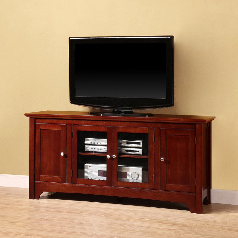 Walker Edison W52c4dowb 52" Brown Wood Tv Stand Console