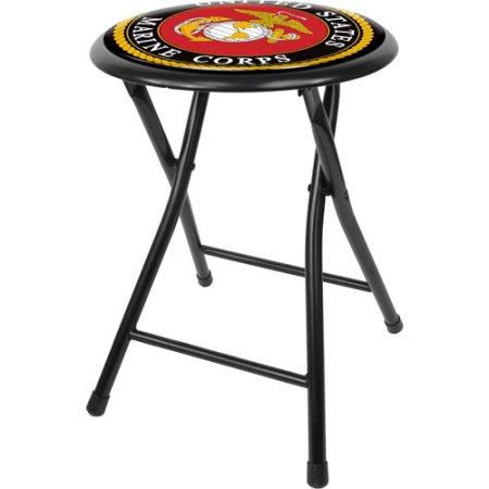 Usmc1800-b United States Marine Corps 18 Inch Folding Stool - Black