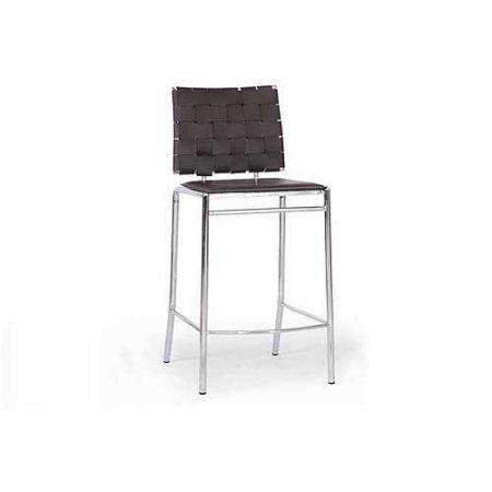 Wholesale Interiors Alc-1866b-65 Brown Vittoria Brown Leather Modern Counter Stool - Set Of 2