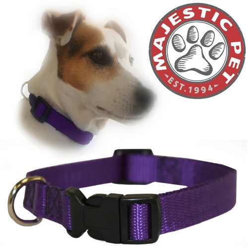 Majestic Pet Products 10in - 16in Adjustable Collar Purple, 10 - 45 Lbs Dog By Majestic Pet Products