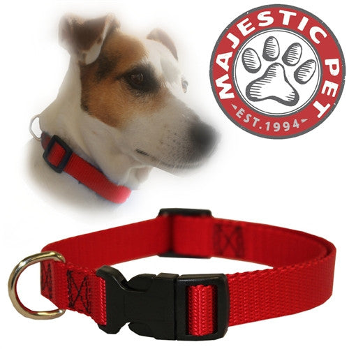 Majestic Pet Products 10in - 16in Adjustable Collar Red, 10 - 45 Lbs Dog By Majestic Pet Products