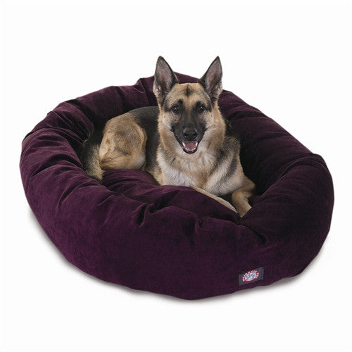 Majestic Pet Products 52" Aubergine Villa Collection Micro-velvet Bagel Bed By Majestic Pet Products