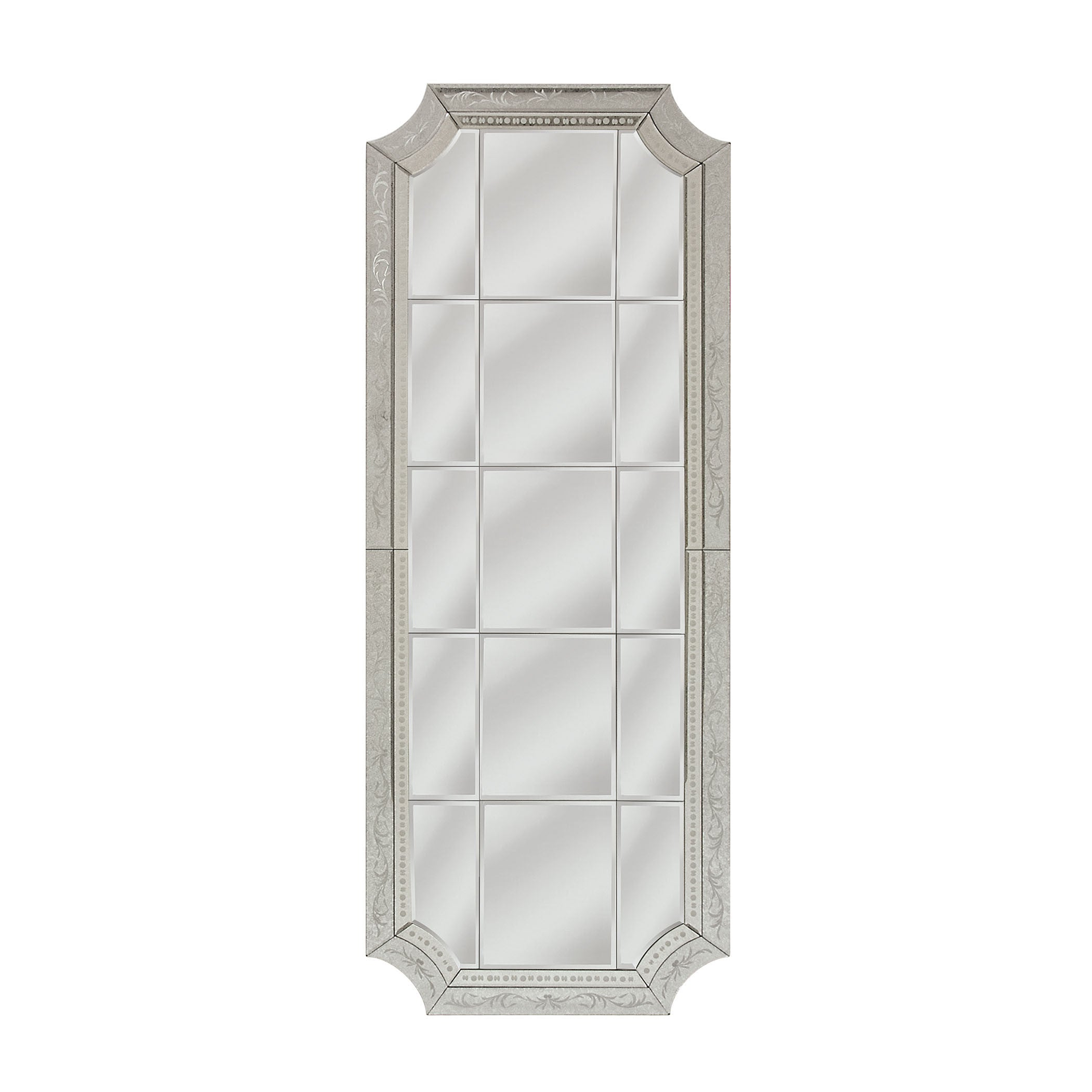 Mirror Masters Mg3331-0005 Long Edwardian Collection Silver Finish Wall Mirror