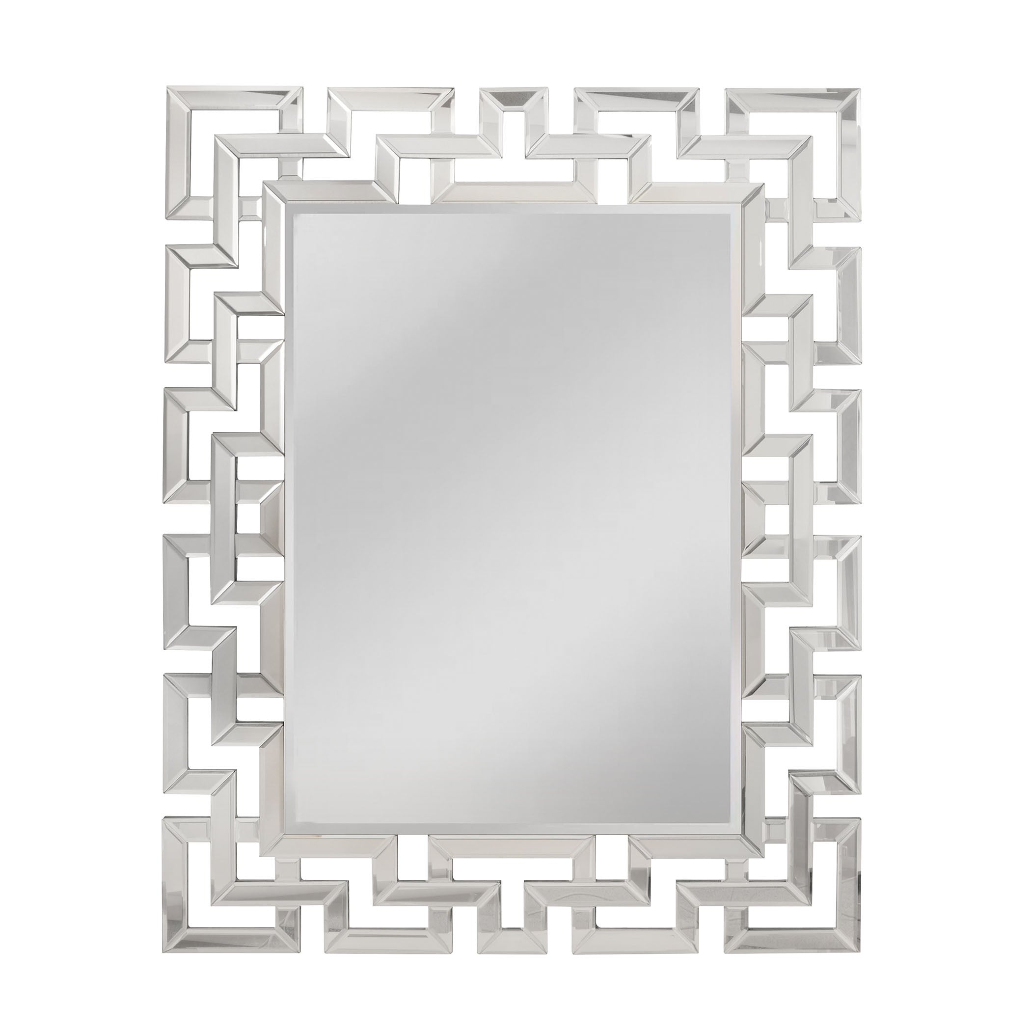 Mirror Masters Mg5472-0001 Greek Key Collection Silver Finish Wall Mirror