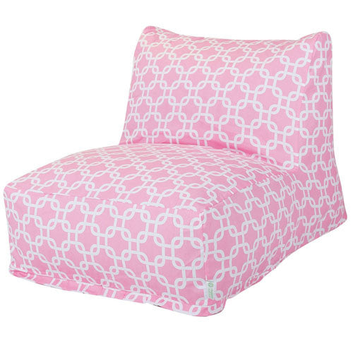 Majestic Home Goods 85907210301 Soft Pink Links Bean Bag Chair Lounger