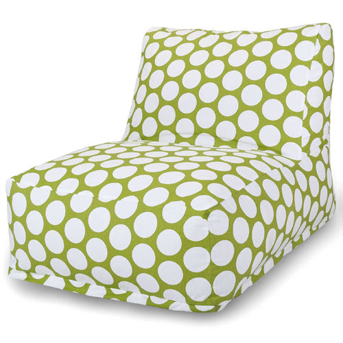 Majestic Home Goods 85907210326 Hot Green Large Polka Dot Bean Bag Chair Lounger