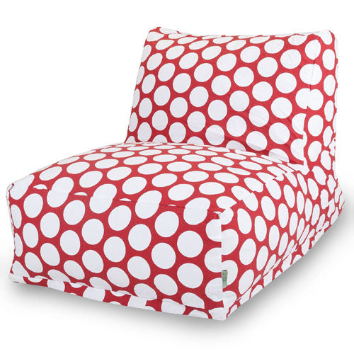 Majestic Home Goods 85907210327 Red Hot Large Polka Dot Bean Bag Chair Lounger