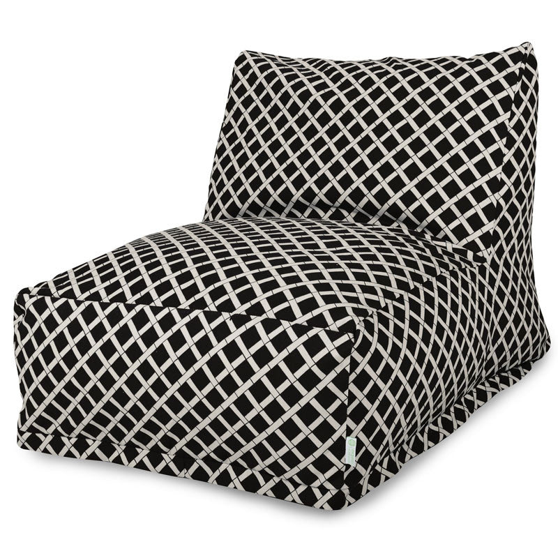 Majestic Home Goods 85907220303 Black Bamboo Bean Bag Chair Lounger