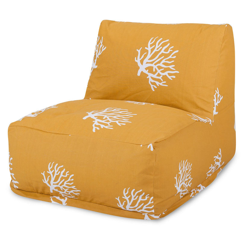 Majestic Home Goods 85907220307 Yellow Coral Bean Bag Chair Lounger
