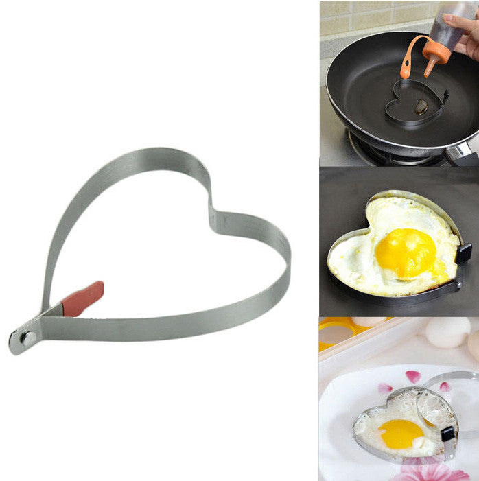 Merske Mk10002 Stainless Steel Heart Shaped Egg Mold