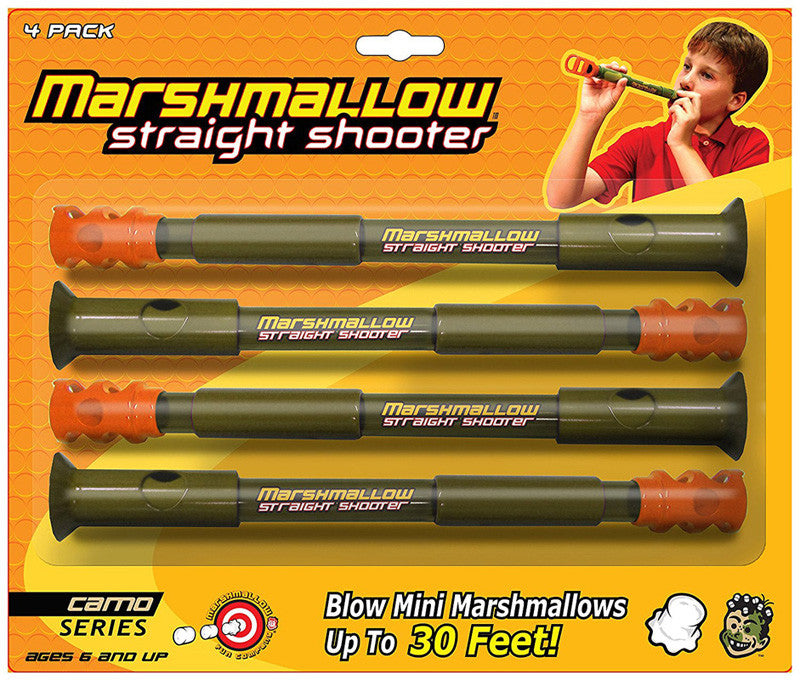 Marshmallow Fun Camo 4pk Straight Shooter 1128 Shooter