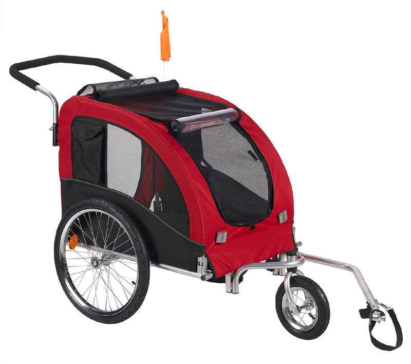 Comfy Dog Bike Trailer/jogging Stroller With Stroller Kit Red - Large (mkd03a)