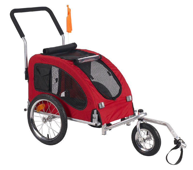 Comfy Dog Bike Trailer/jogging Stroller With Stroller Kit Red - Medium (mkd03b)