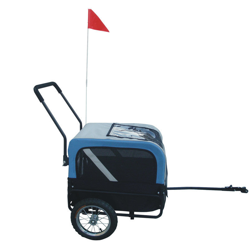 Mdog2 Mk1484-blu Comfy Mk1484 Pet Bike Trailer/jogging Stroller Small - Blue/grey