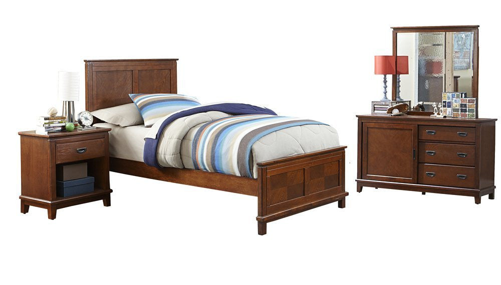 Hillsdale Furniture 1836btwr4pc Bailey Panel Bed - Twin, Dresser, Mirror, Night Stand