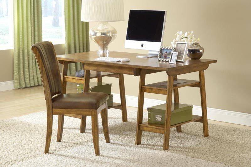 Parkglen Desk And Chair Set In Medium Oak 4337pd