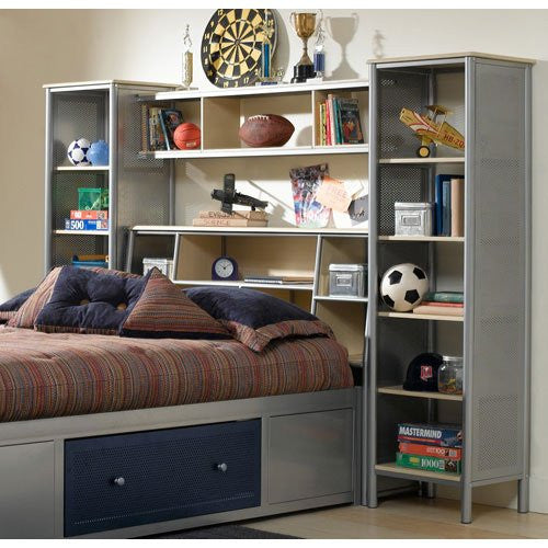 Hillsdale 1178472stgwp Universal Bookcase Headboard - Full - W/storage Platform And Wall Unit
