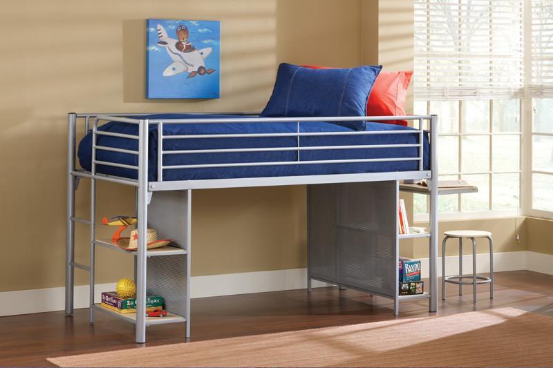 Hillsdale 1178jrlbds Universal Junior Loft Bed W/cloth Doors, Desk, And Stool