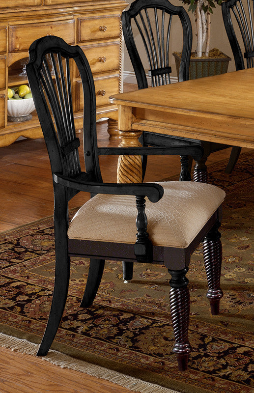 Hillsdale Wilshire Rubbed Black Arm Chair 4509-805