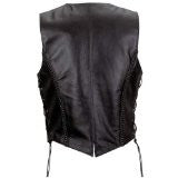 B&f System Gfvltrs Diamond Plate Ladies Solid Genuine Leather Vest