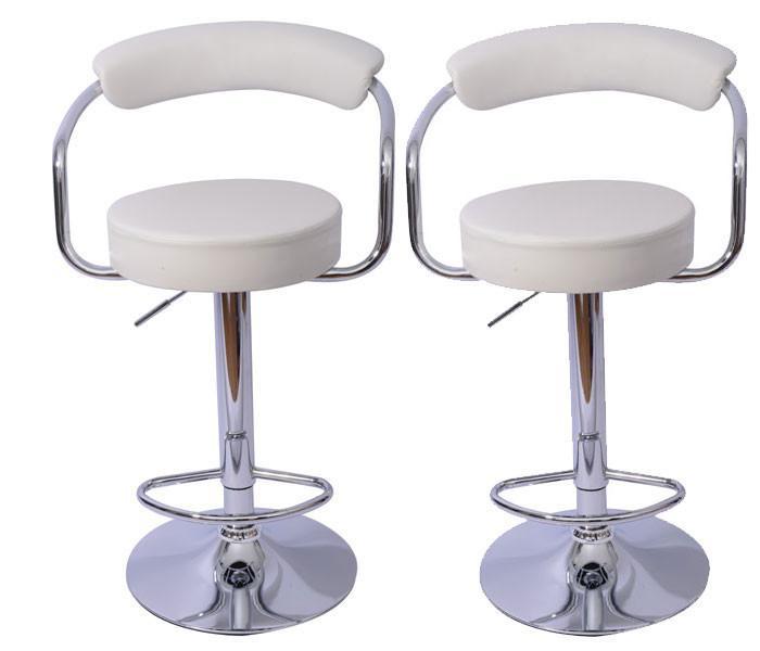 Mochi Furniture Adjustable Danvers Gas Lift Swivel Stool - White (set Of 2)
