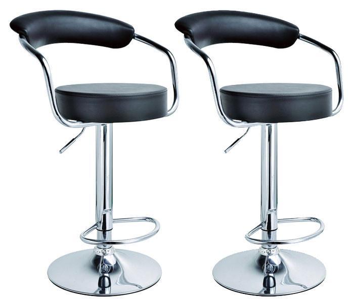 Mochi Furniture Adjustable Danvers Gas Lift Swivel Stool - Black (set Of 2)