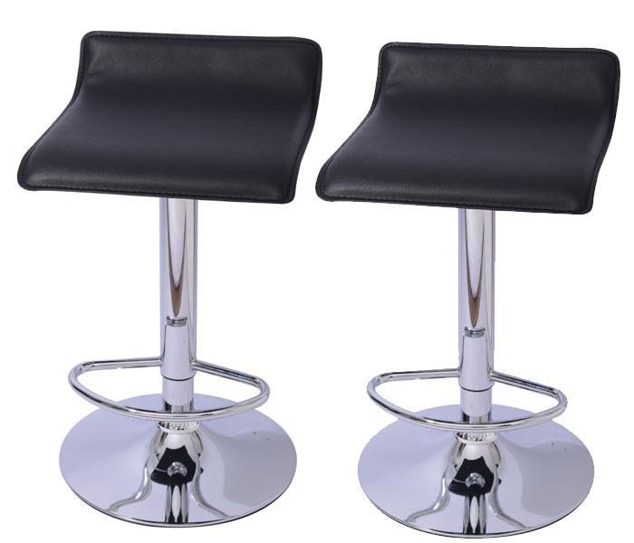 Mochi Furniture Adjustable Lanham Gas Lift Swivel Stool - Black (set Of 2)