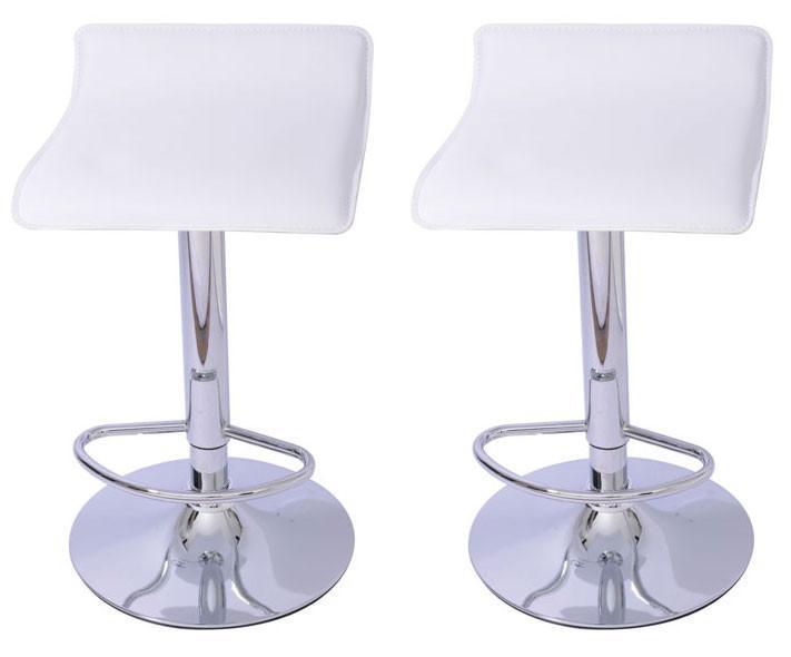 Mochi Furniture Adjustable Lanham Gas Lift Swivel Stool - White (set Of 2)