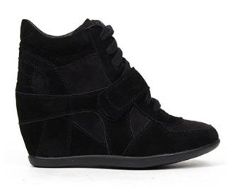 Metro-01w Suede Lace Up Wedge Sneaker