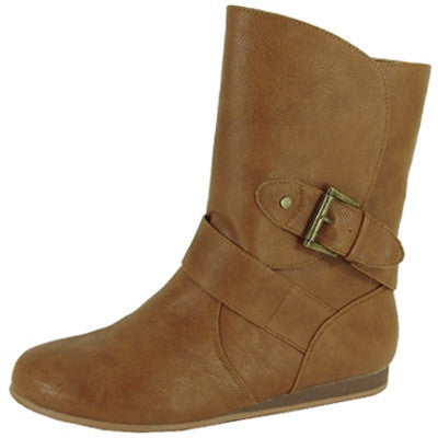 Mayday-02 Buckle Round Toe Bootie