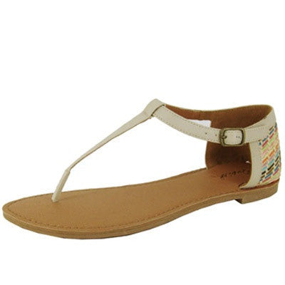 Athena-582a T-strap Thong Flat Sandal