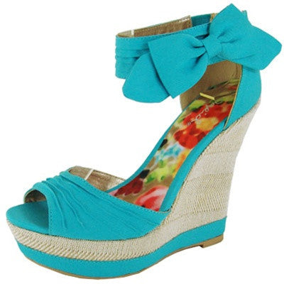 Bikini-259 One Band Ankle Strap Wedge Sandal