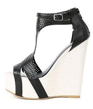 Florence-31 Netted Two Tone Wedges