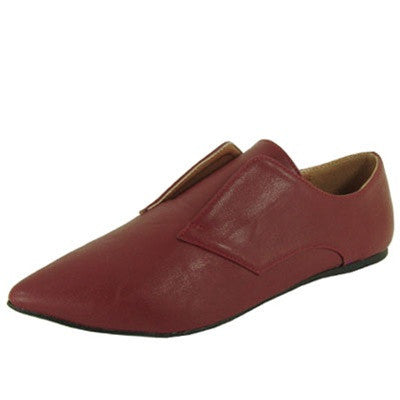 Pointer-18 Laceless Pointy Toe Oxford Flat