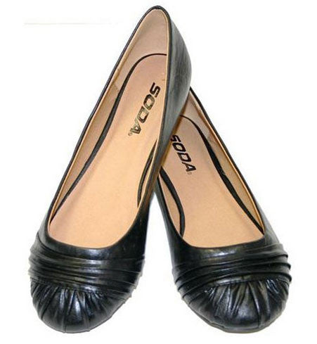 Goalie-s Ruched Vegan Ballerina Flats