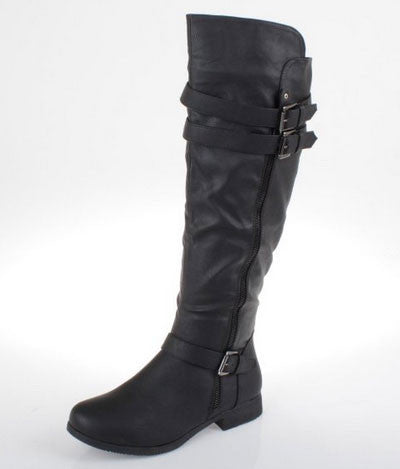 Dress-28 Knee High Buckle Riding Boots