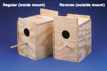 Ware Wood Nesting Box Cockatiel Reverse (1576)