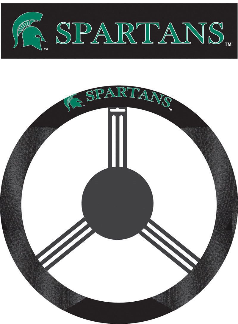 Michigan State Spartans Poly-suede Steering Wheel Cover